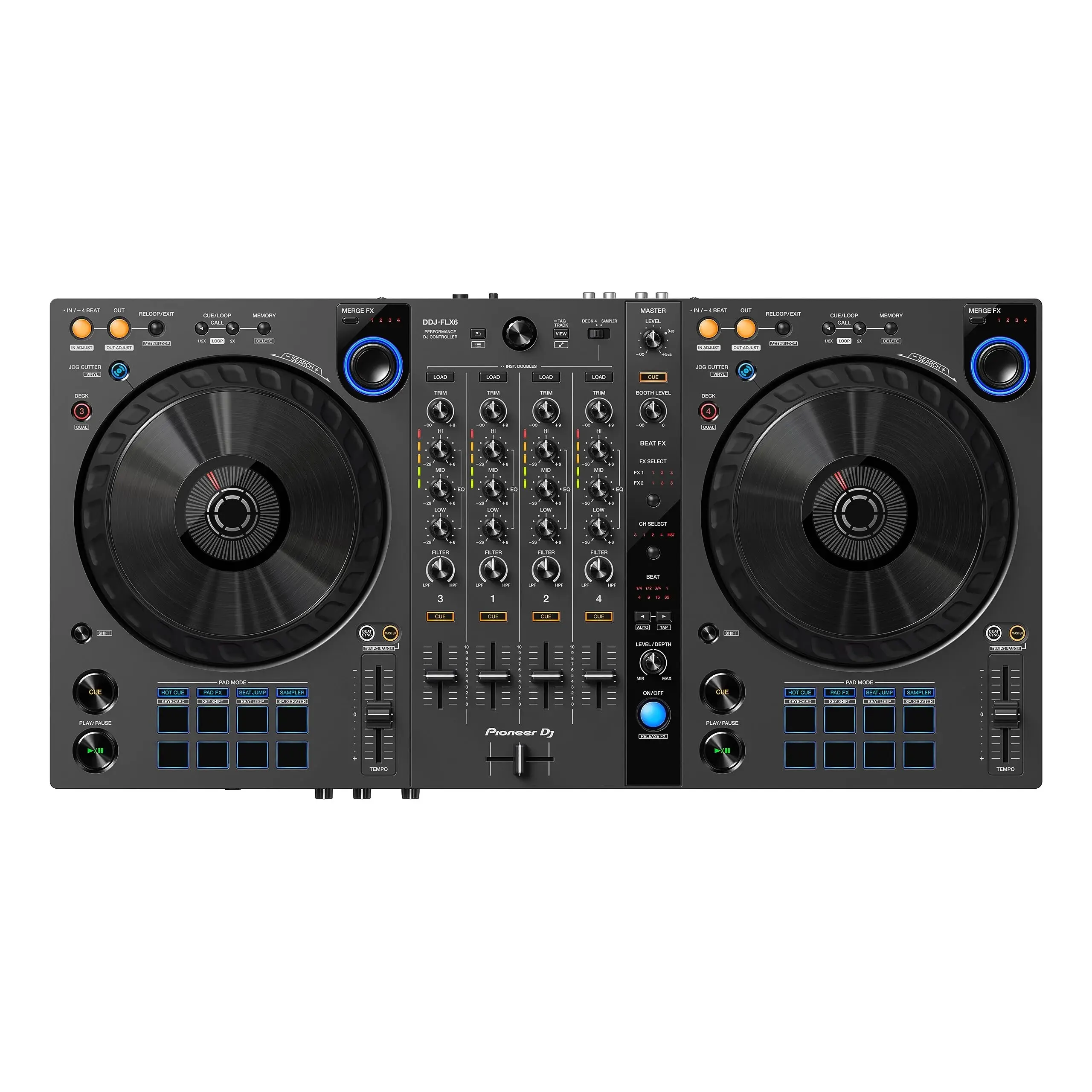 Grande Sconto Vendite Pioneer Dj Ddj-Flx6-Gt 4-Deck Rekordbox E Controller Dj Serato