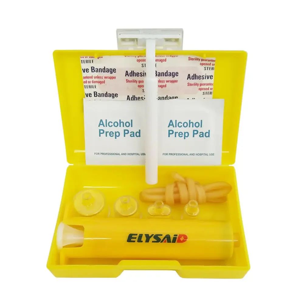 Il Extractor Pompa Kit Morso E Sting Kit Venom Di Aspirazione Insetti Serpenti 4 Tazze