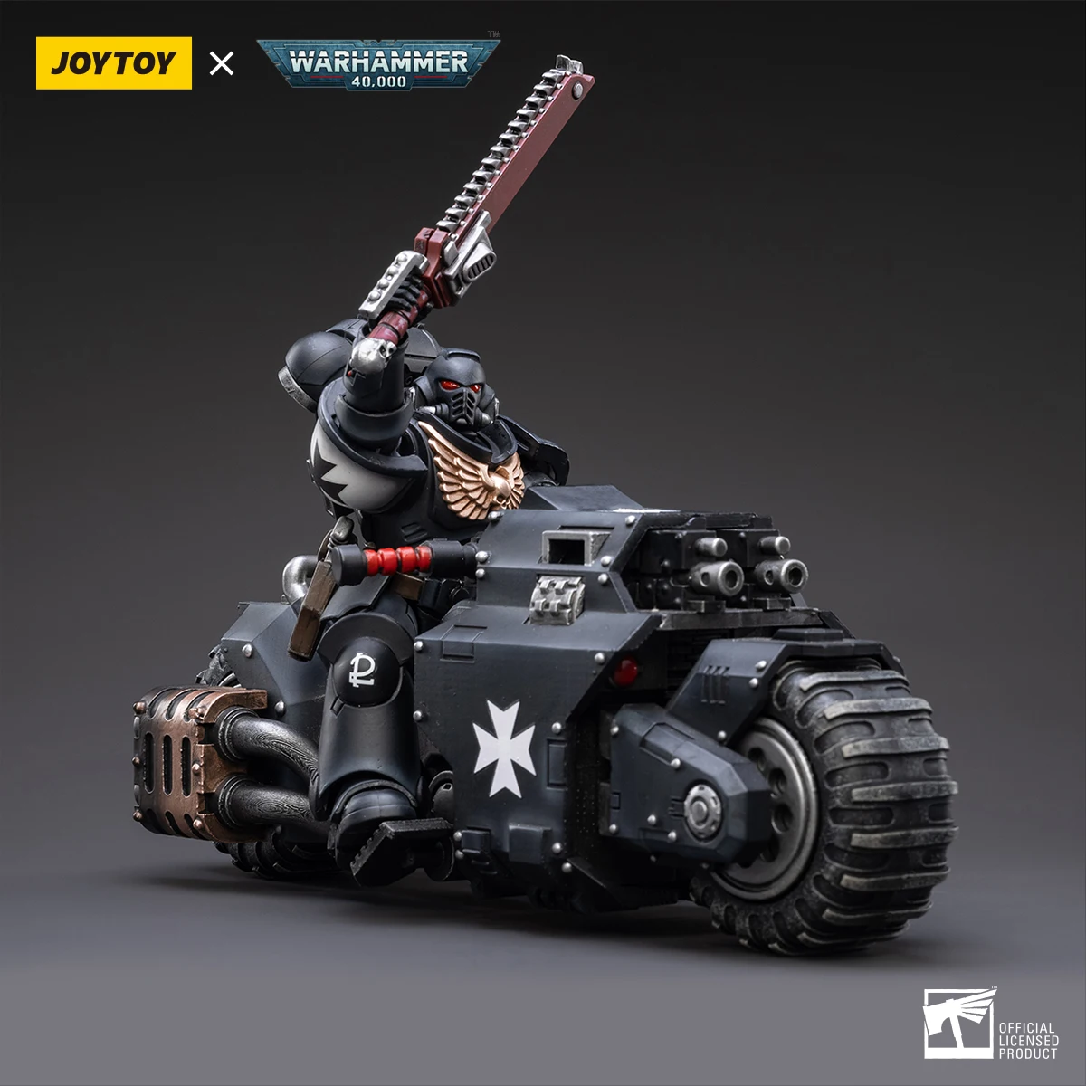 Joytoy Warhammer 40K 1: 18 Space Marines Black Templars Outriders Brother Valtus Jt 2849 2856