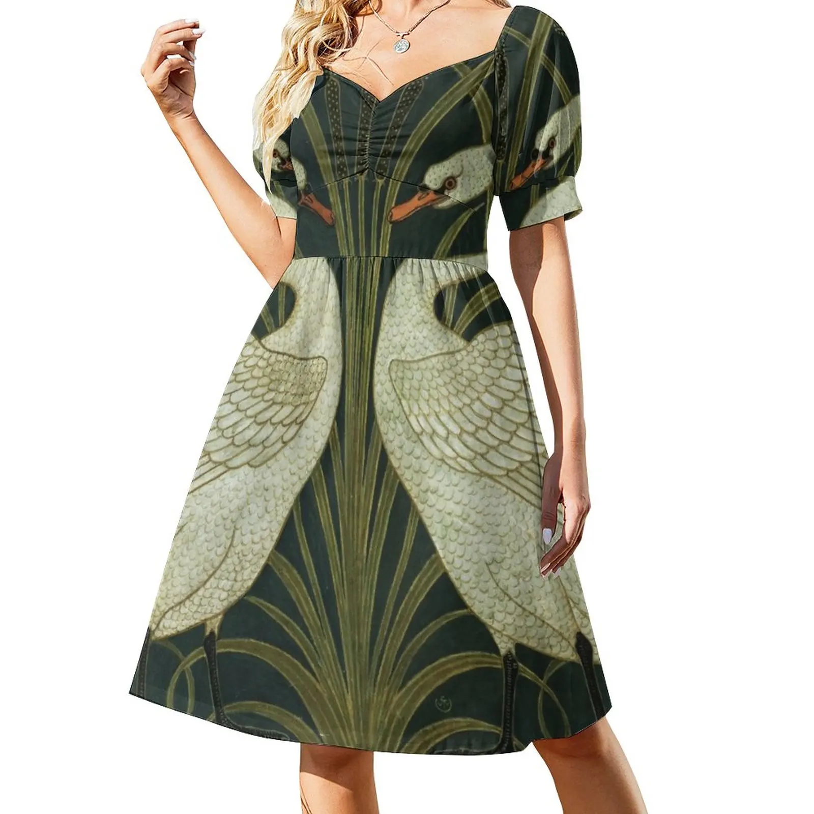 Art Deco - Swan, Rush E Iris Abito Senza Maniche Summer Woman Dress 2024 Abiti Eleganti Per Le Donne