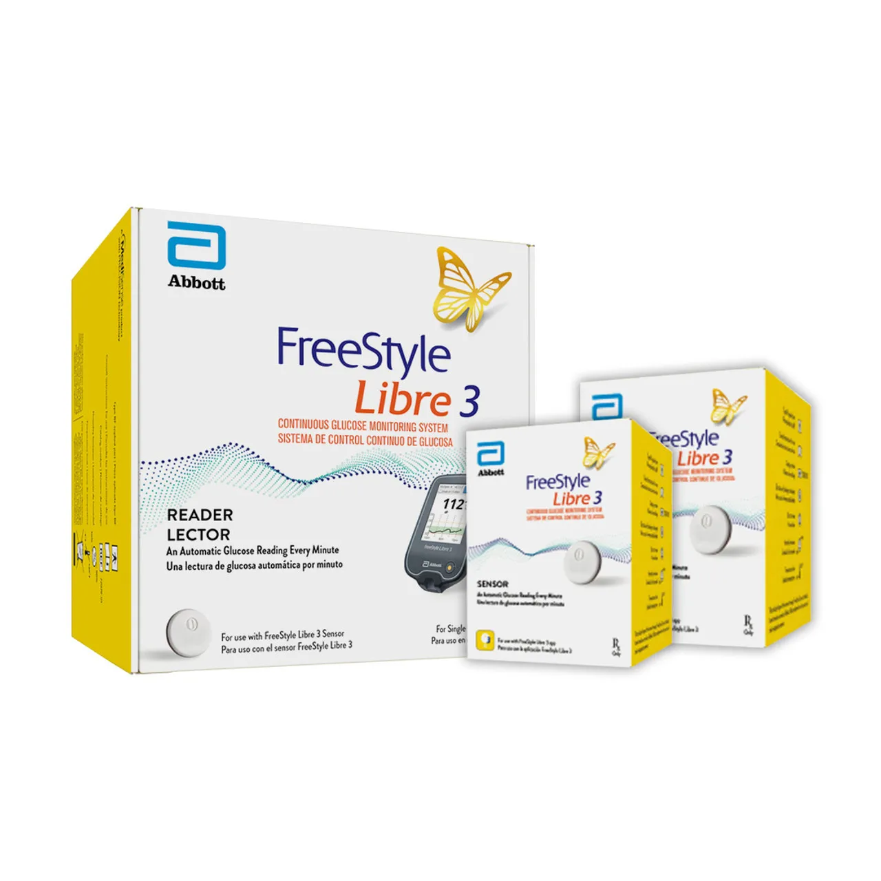 Vendite Di Alta Qualità Acquista 2 Ottieni 1 Gratis Abbott Freestyle Libre 3 Reader Con Kit Di Avviamento Sensore Per Continuo