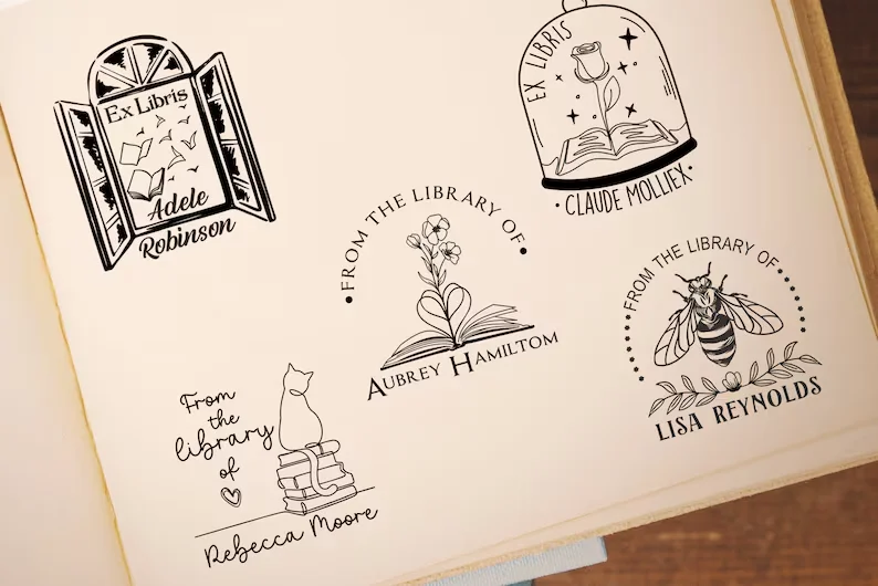 Ex Libris Stamp, Ex Libris Stamp, Exlibris Stamp, Exlibris Stamp Per Libri, Ex Libris Stamp Per Libri, Ex Libris Gift