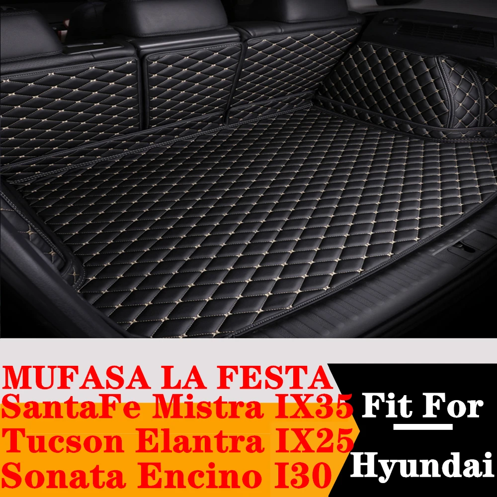 Set Completo Personalizzato Tappetino Per Bagagliaio Per Hyundai Elantra I30 Tucson Sonata Encino Mistra Ix35 Ix25 Mufasa Santafe Posteriore Cargo Lin