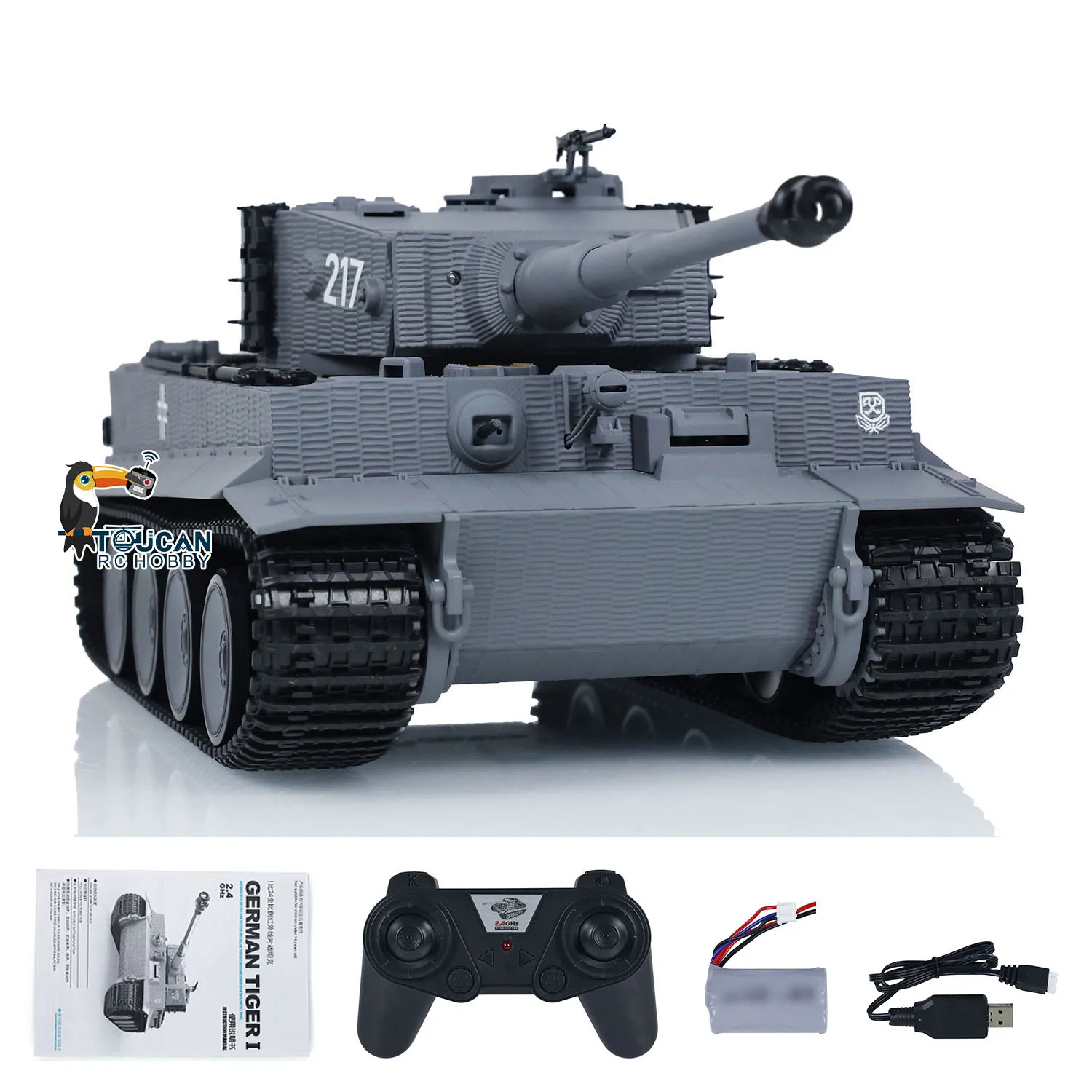 Giocattoli Per Ragazzi Taigen 1/24 Rc Battle Tank Tiger I Radiocomando Serbatoi Militari Auto Da Combattimento A Infrarossi Veicolo Th23570