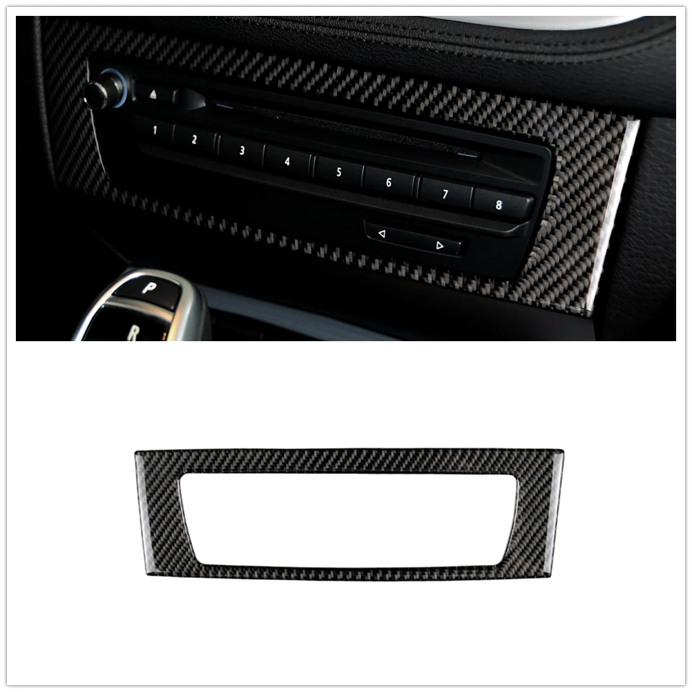 Per Bmw Z4 E89 2009-2016 Console Centrale Cd Panel Cover Trim Frame Carbon Fiber Look Car Switch Button Board Bezel Sticker Strip
