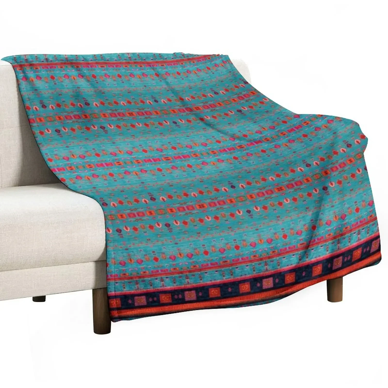 Opere D'Arte Blu Calm Marocchine Tradizionali Epiche Di Arteresting Throw Blanket Divani Di Moda Per Coperte Decorative Per Divani