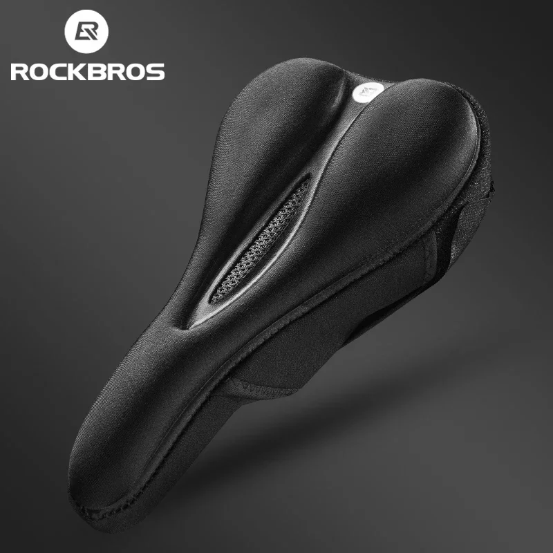 Rockbros Sella Per Bicicletta In Silicone Hollow Traspirante Mtb Bike Seat Cushion Cover Mat Sella In Gel Di Silice Accessori Per Ciclismo Parte