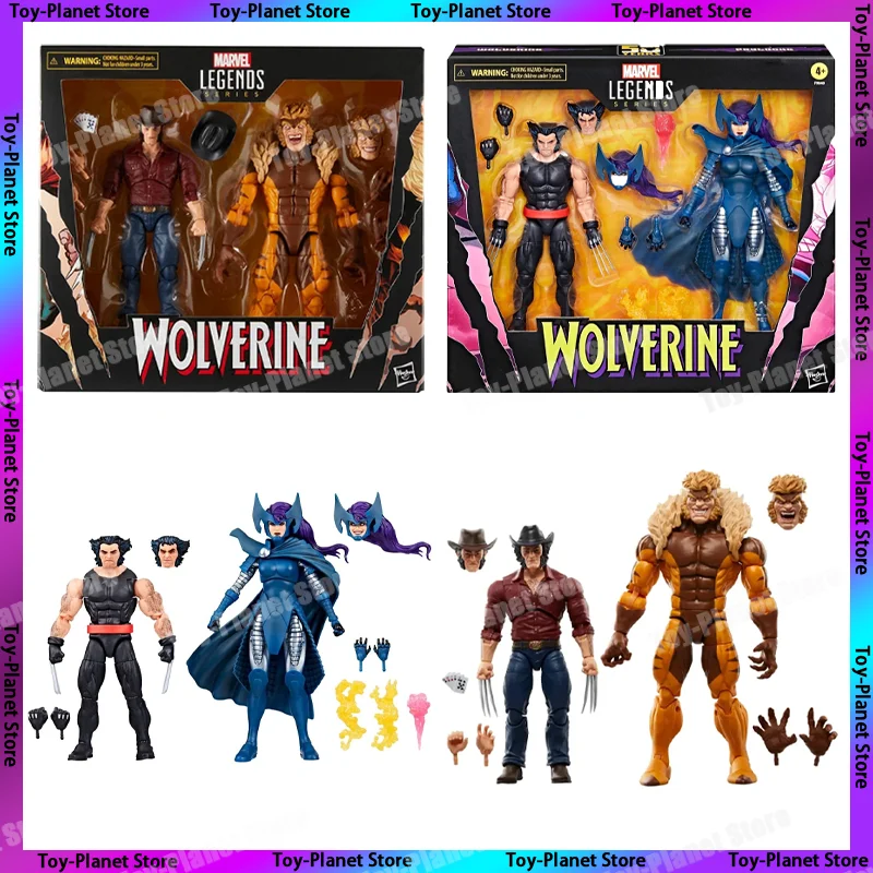 [Disponibile] Marvel Legends Wolverine 50Th Anniversary Logan Sabretooth 2 Pack Psyloche Anime Figure Statue Figurine Regali Giocattoli