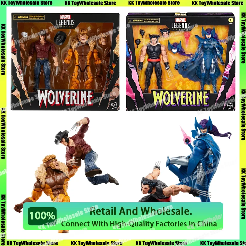 [Disponibile] Marvel Legends Wolverine 50Th Anniversary Logan Sabretooth Pyloche 2 Pack Anime Figure Statue Figurine Regali Giocattoli