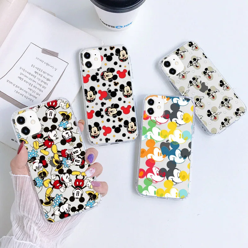 A-42 Mickey Mouse Custodia Morbida Trasparente Ritaglio Per Motorola Moto E7 Power E7I Play G G7 G8 Plus