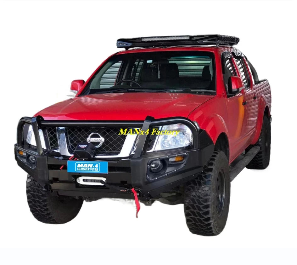 Paraurti Anteriore In Acciaio Bull Bar Manx4 Navara D40 Per Nissan Navara D40