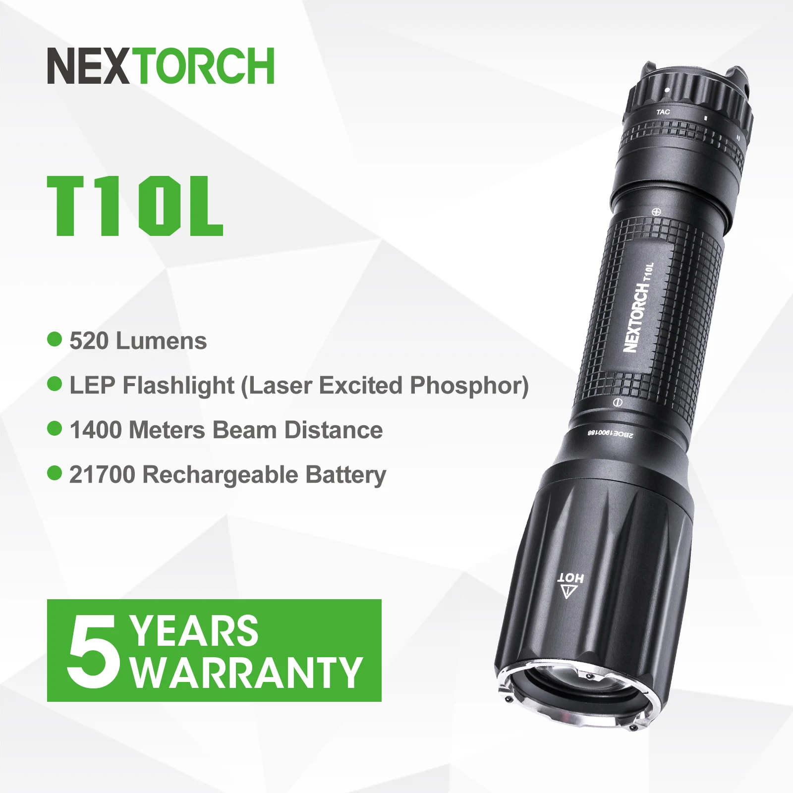 Nextorch Torcia Laser Lep A Lungo Raggio Da 1100 Metri Torcia Ricaricabile Ad Alta Potenza Cerca Luce T10L