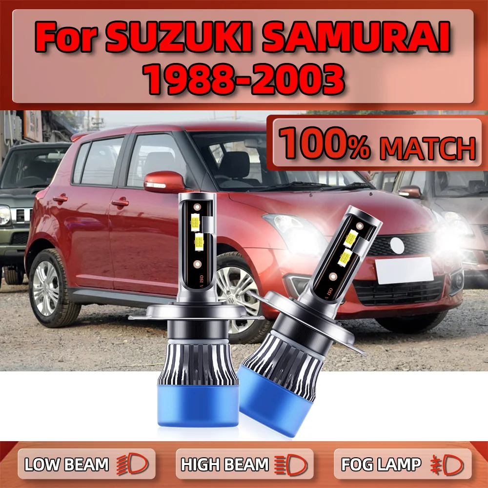 20000Lm H4 Canbus Led Lampadine Per Fari 120W Turbo Auto Lampade 6000K Fari Per Auto 12V Per Suzuki Samurai 1988-2000 2001 2002 2003
