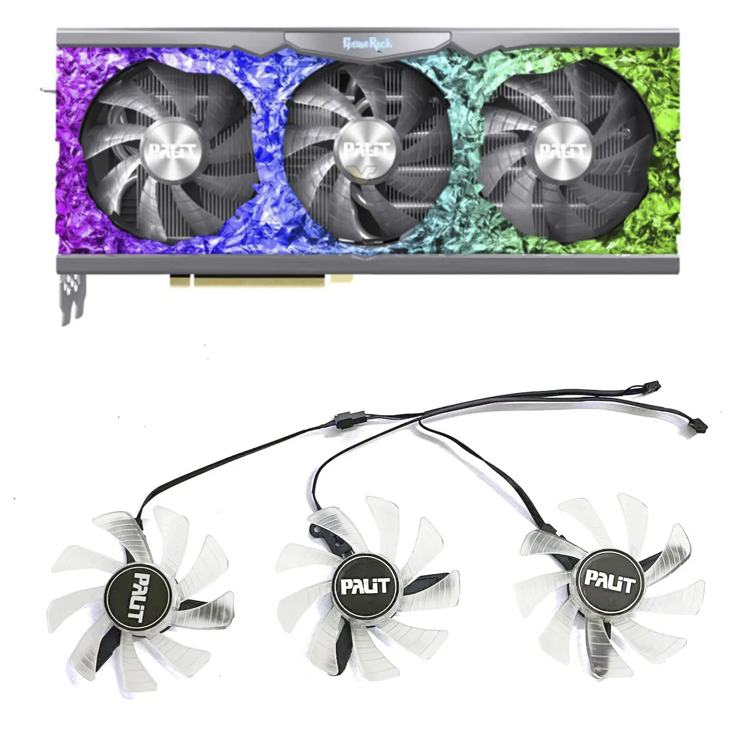 Th9215B2H-Pfc01 Rtx3080 Rtx3090 Sostituire La Ventola Della Scheda Video Per Palit Rtx 3090 3080 3070 3090 Ti 3070Ti Gamerock Ventola Grafica Di Raffr