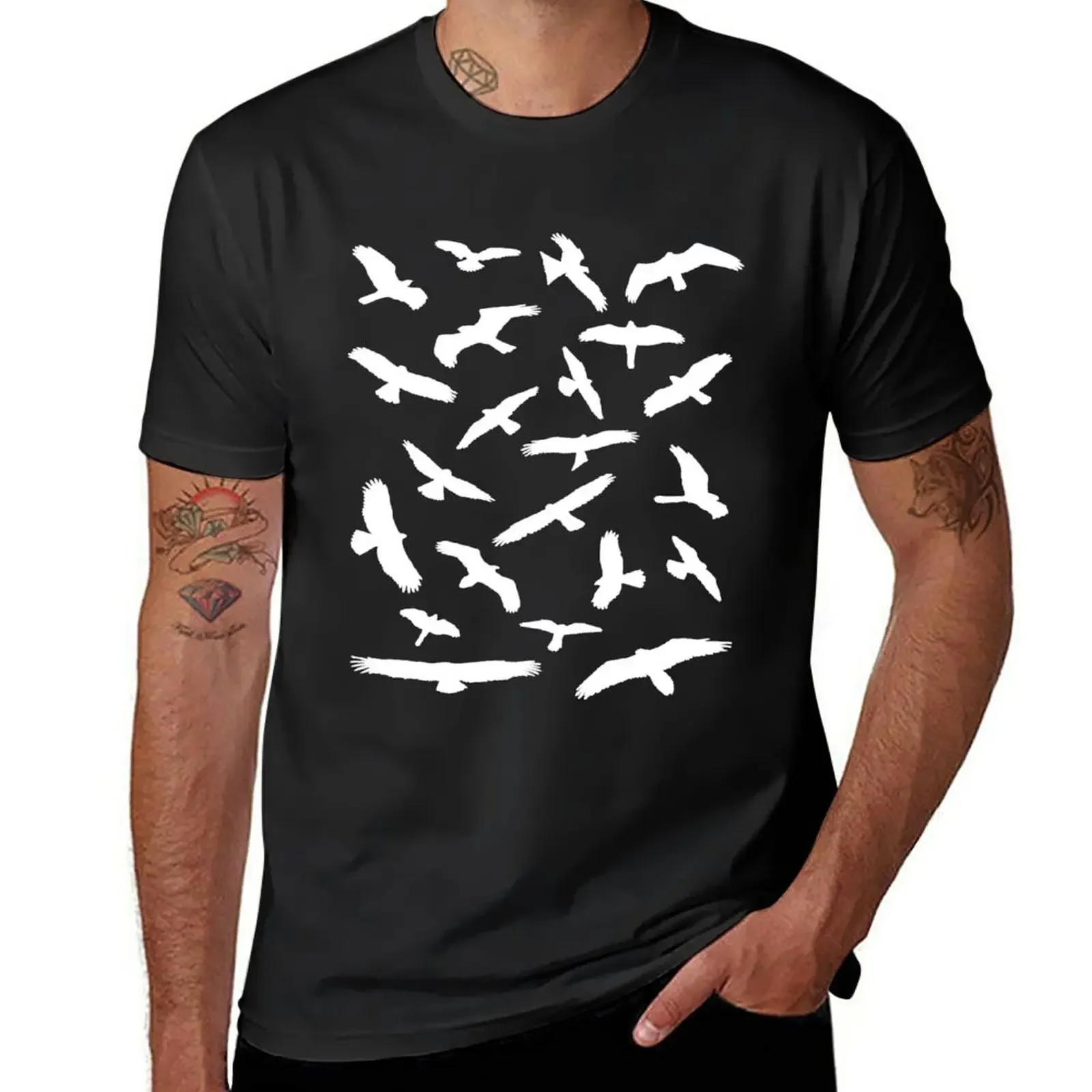 Birds Of Prey-Uk Birds Of Prey T-Shirt Camicetta Animal Prinfor Boys Boys Whites Men Clothing