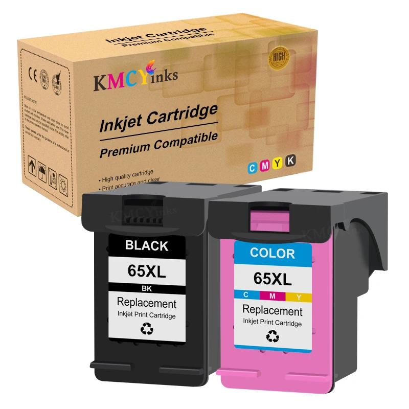 Kmcyinks Compatibile Per Hp 65Xl Nero E Colore Deskjet 3755 3760 2620 2621 2640 2652 2131 All-In-One P 2132 3630 5220 5230 Stampanti
