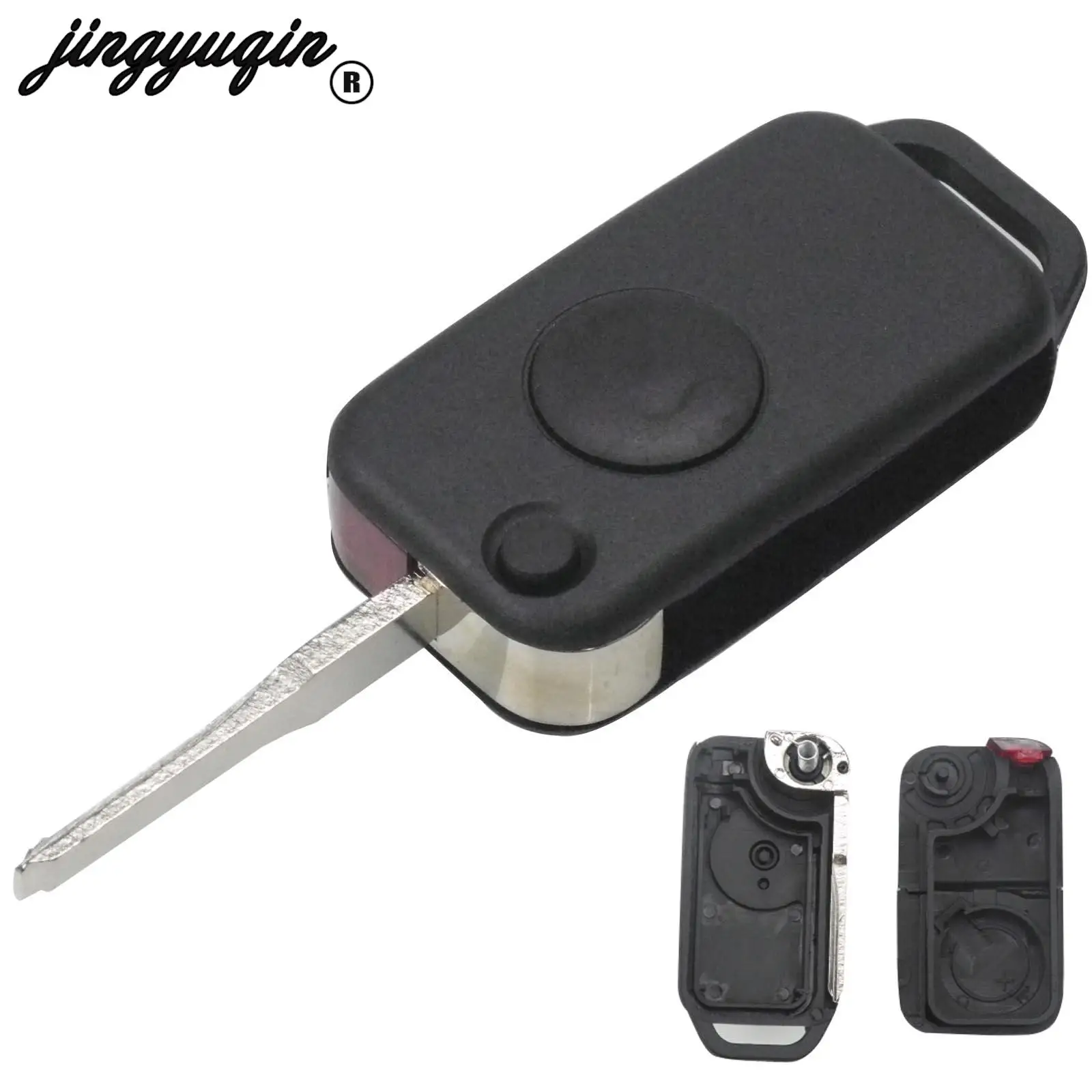 Jingyuqin Per Benz Chiave Borsette Flip Pieghevole Remote Caso Le Chiavi Della Macchina Fob Della Copertura Di Ricambio Per Mercedes W168 W124 W202 W2