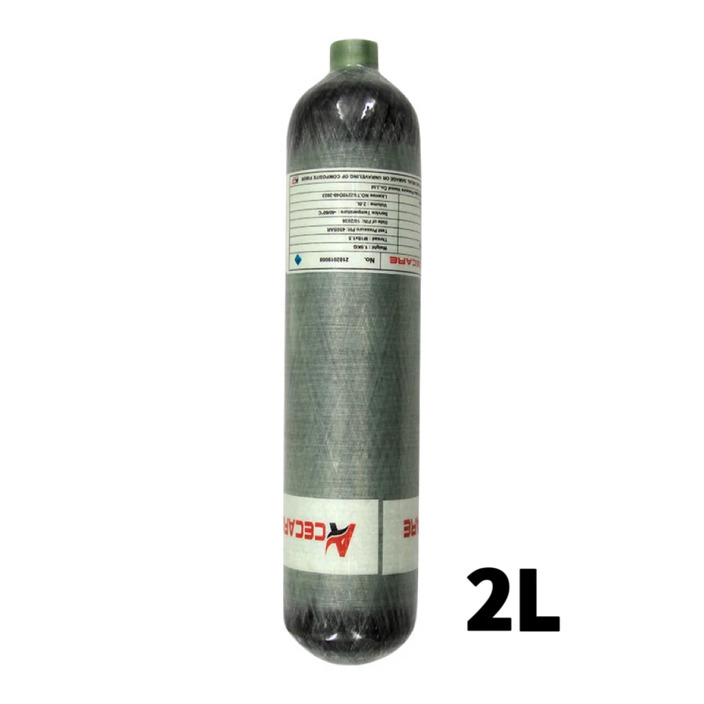 Acecare 30Mpa 300Bar 4500Psi 2L Cilindro In Fibra Di Carbonio Rebreather Hpa Scuba Diving Tank M18 * 1.5
