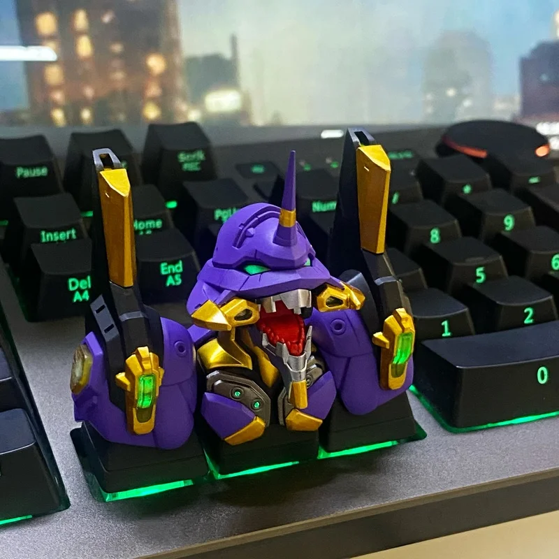 Nuovo Eva Keycap New Century Neon Genesis Evangelion Key Cap Machine Key Cap First Machine Key Cap Zero Machine Attaches Mechanic