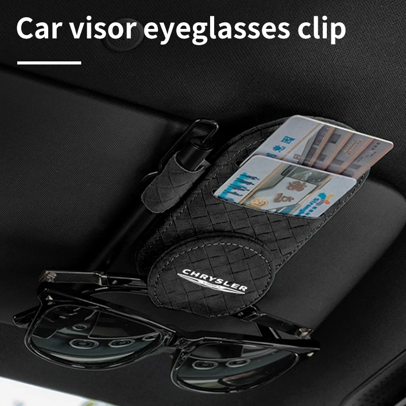 Car Sun Visor Organizer Pen Card Storage Clip Occhiali Da Sole Supporto Per Chrysler Cruiser Grand Voyager Pacifica Country Crossfire