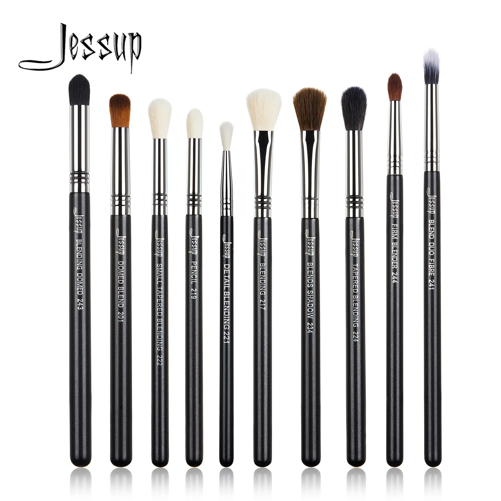 Jessup Eye Blending Brush Trucco Piega Shadow Brush Eye Details Premium Affusolato Fluffy Domed Blend Pencil Capelli Sintetici In Legno