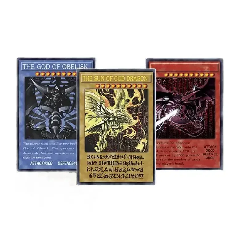 3 Pz/Set Yu-Gi-Oh Slifer The Sky Dragon Obelisk The Tormentor The Winged Dragon Of Ra Self Made Classic Serie Flash Collect Card