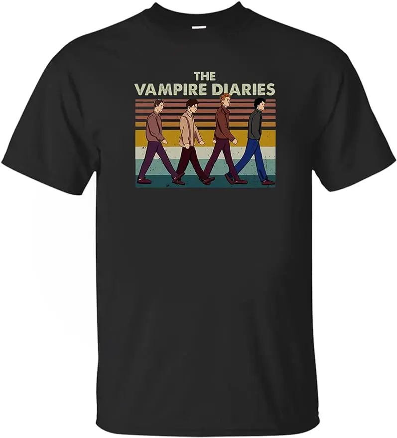 Damomo Vampire Diaries T-Shirt, Damomo Salvatore Shirt, The Vampire Diaries Filme Shirt, Camicia Salvatore Brothers Nera