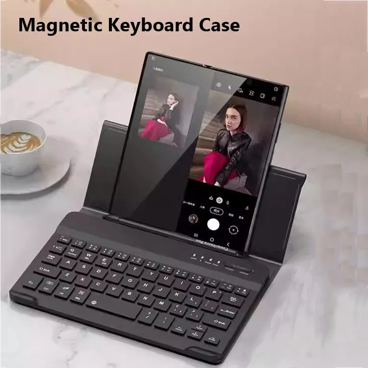 Tastiera Bluetooth Ash Per Samsung Galaxy Z Fold 6 5 4 Per Galaxy Z Fold 3 2 1 Supporto Pieghevole Custodia In Pelle Pu Custodia Magnetica
