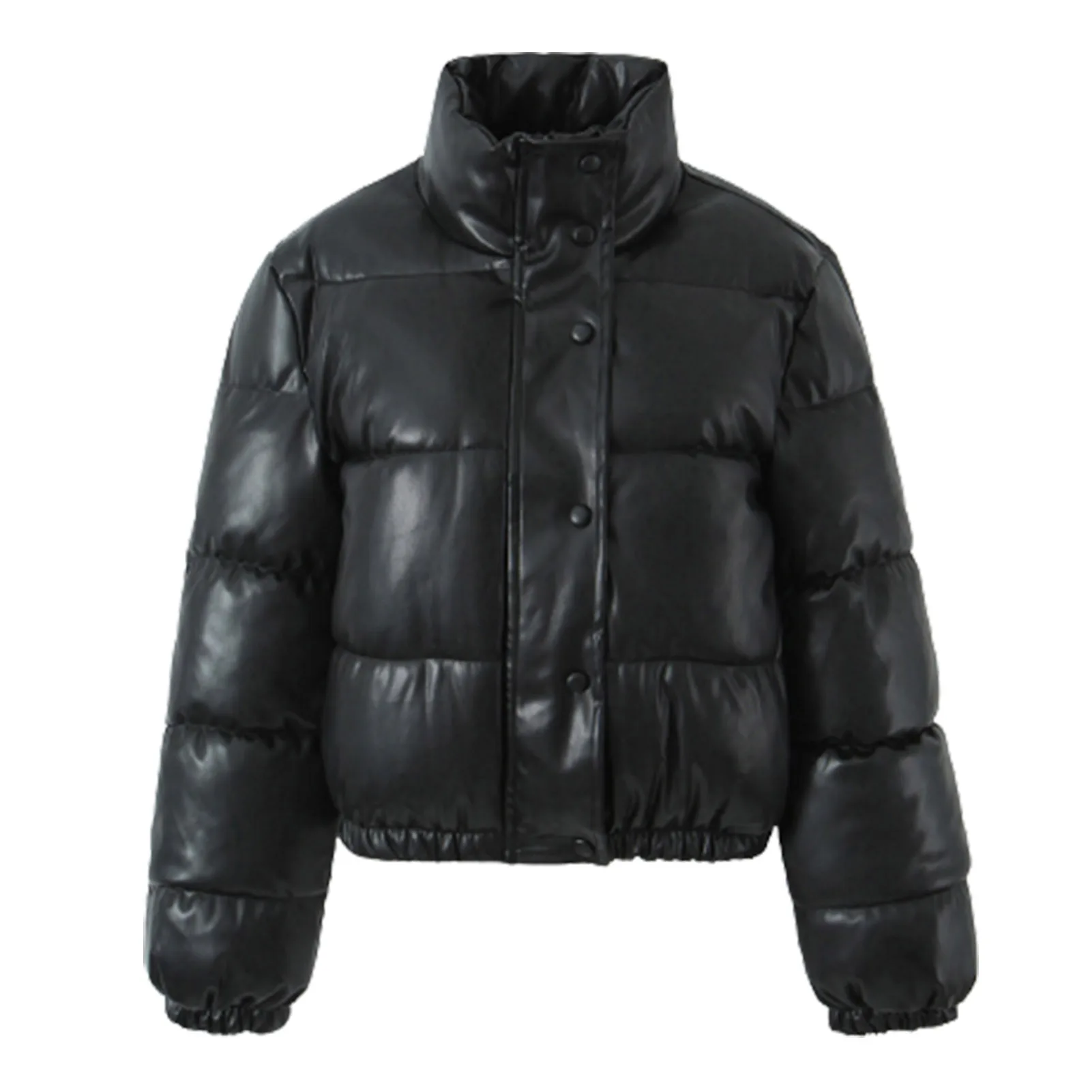Giacche Invernali A Maniche Lunghe Piumino A Maniche Lunghe In Pelle Pu Con Leggings Per Camicie