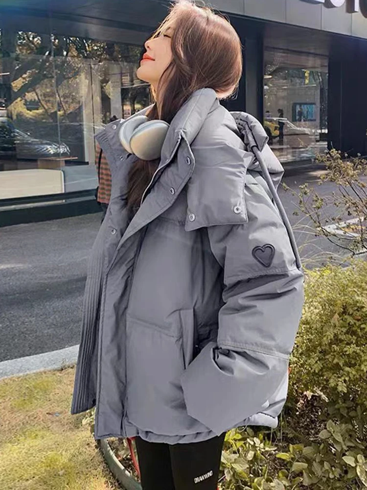 Giacca Da Donna Parka Con Cappuccio Piumino Invernale Spesso Caldo Femminile Piumino Di Cotone Cerniera Imbottito Ispessimento Capispalla Abrigos De P
