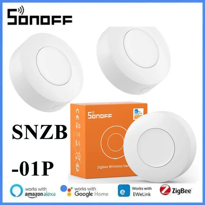 Sonoff Snzb-01P Zigbee Wireless Switch Smart Home Scene Handy Button Interruttori A Parete Funzionano Con Alexa Google Zbbridge Ifttt Ewelink
