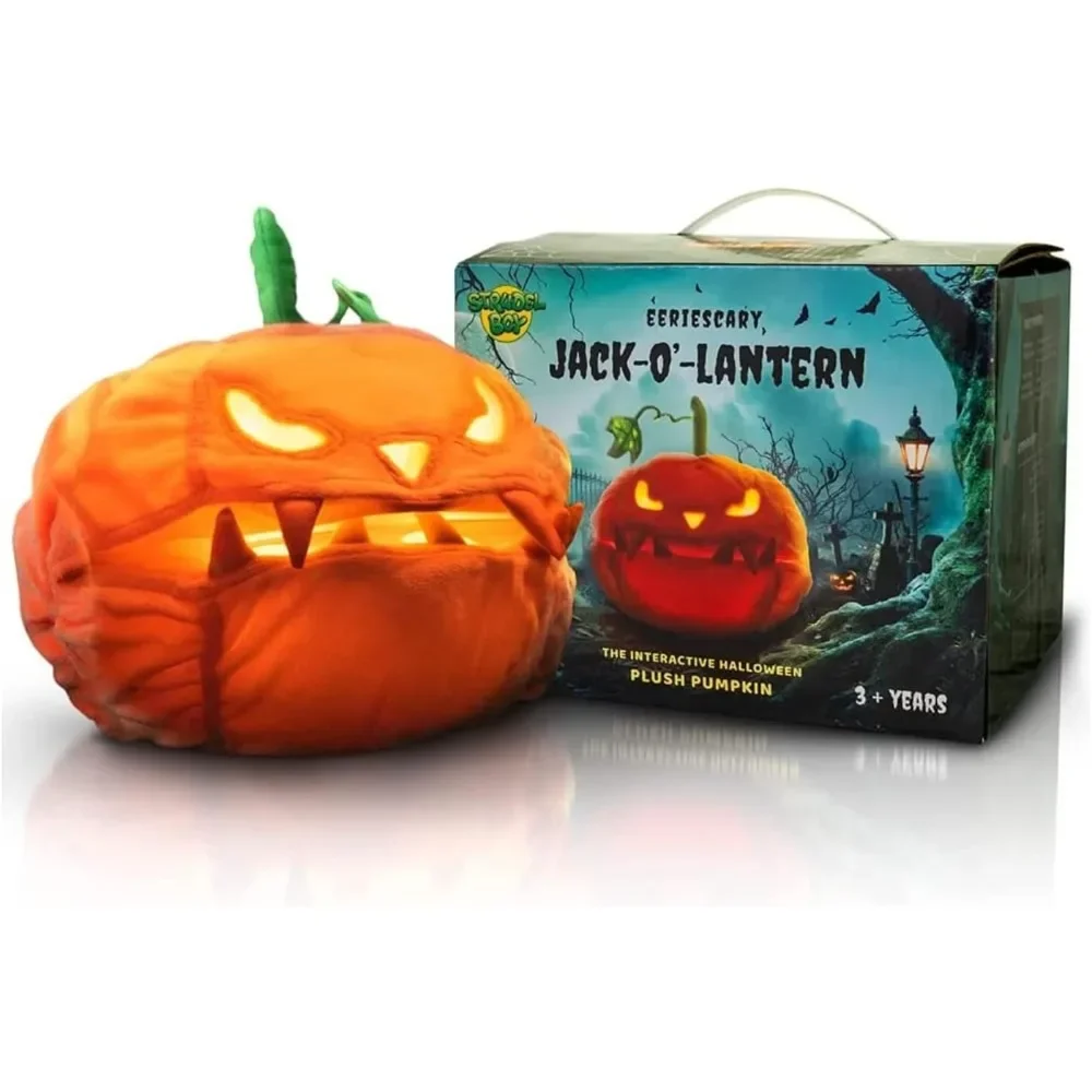 Strudel Boy - Eeriescary Jack-O-Lantern, Zucche Parlanti, Animatronics Di Halloween Parlanti, Peluche Di Zucca, Halloween Luminoso