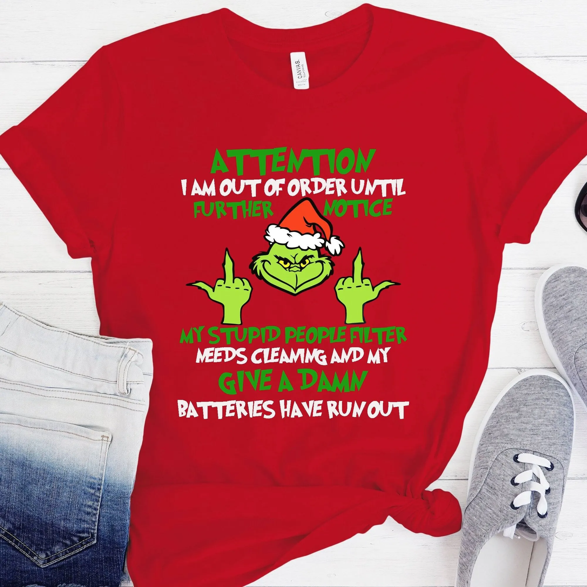 Divertente Mood Feeling T Shirt Attenzione Sono Fuori Ordine Fino A Nuovo Avviso Le Mie Persone Sciocche Filtro Hanno Bisogno Di Pulire Whoville Top