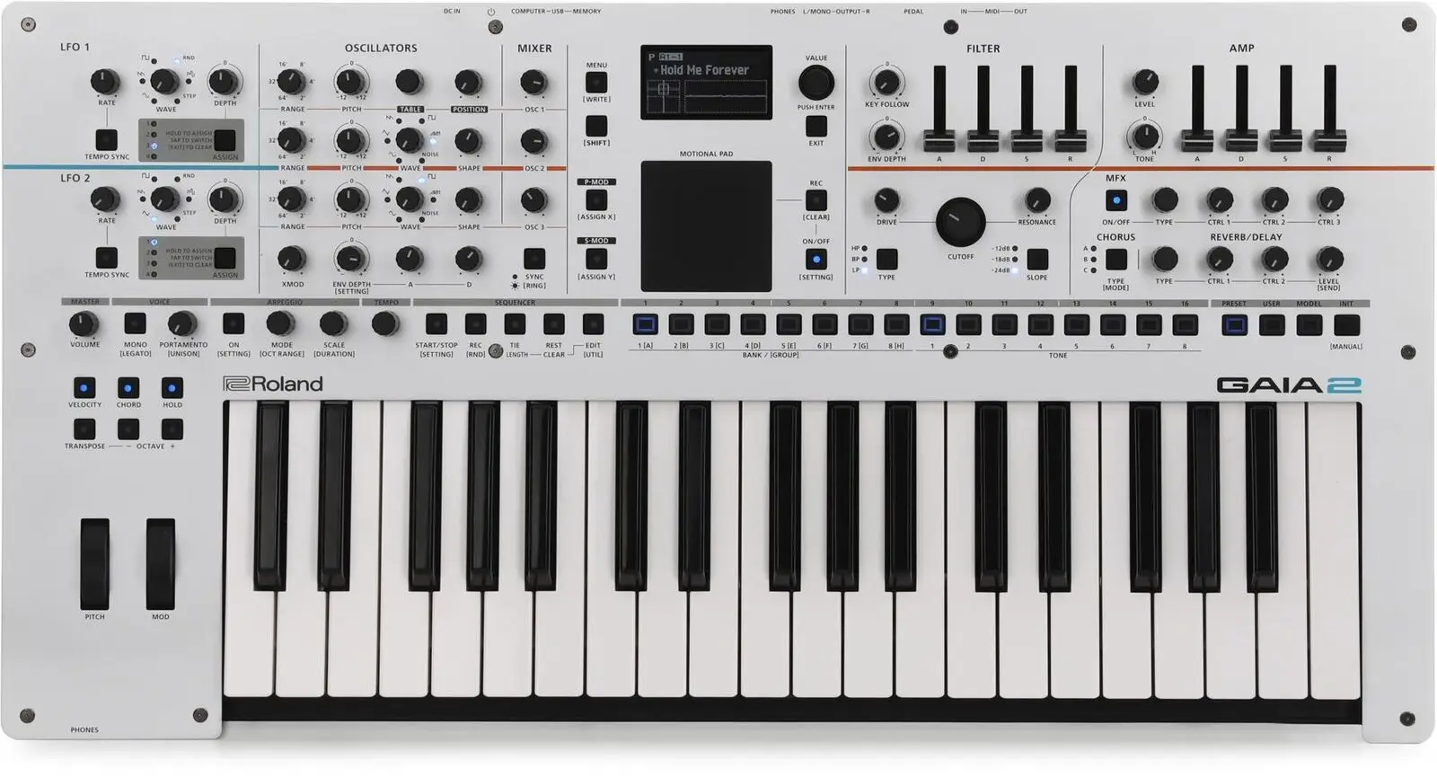 Valore Di Qualità Roland Gaia 2 Sintetizzatore A Tavola D'Onda Analogico Virtuale A 37 Tasti