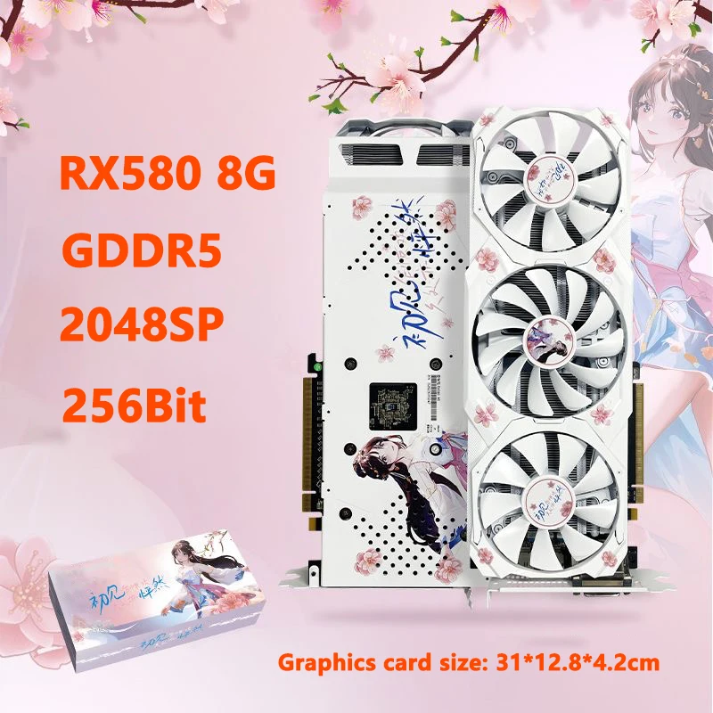 Lotorasia Radeon Rx580 8Gb Gddr5 Pci Express X16 3.0 3 Ventole Scheda Grafica Per Videogiochi Scheda Grafica Esterna