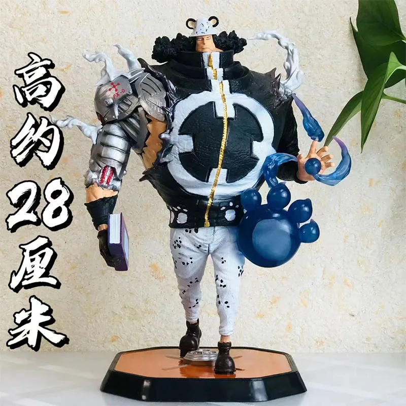 One Piece Lx Max Series 28Cm King Seven Wuhai Bartholomew Bear Tyrant Bear Gk Animation Figure Model Toy Collect Desktop Ornamenten