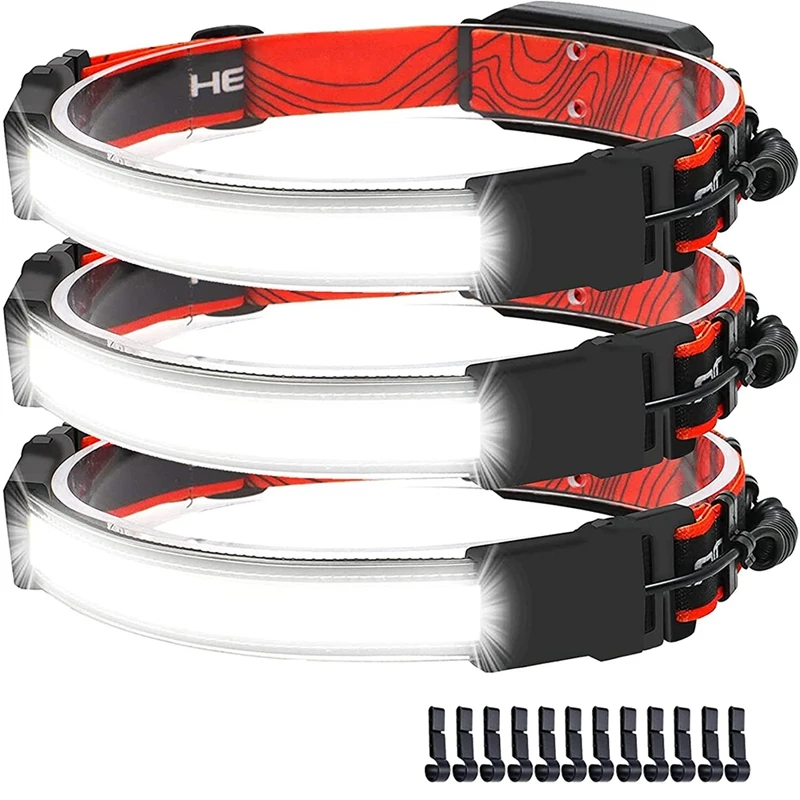 Hot Yo-3 Pack Fari, Fari Larghi A 240 °, Fari Impermeabili Con Luci Posteriori Rosse, Per Campeggio, Ciclismo, Pesca, Ecc