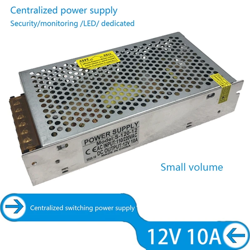 Hot Yo-12V 10A Led Switch Trasformatore Alimentatore 220V A 12V 120W Led Strip Switch Driver Per Led Strip Cctv
