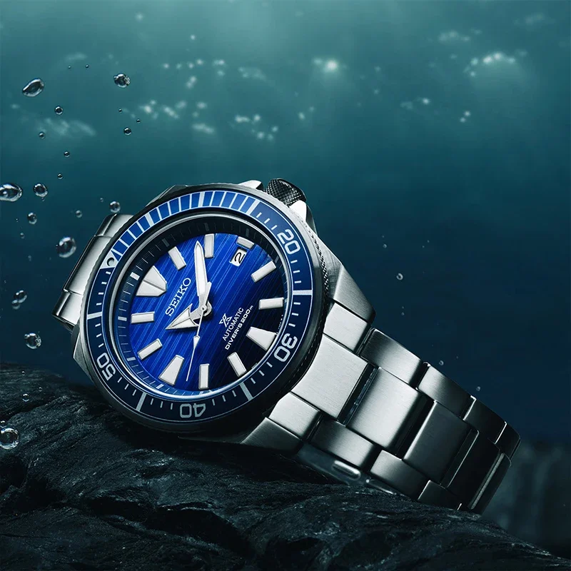 Orologio Originale Giapponese Seiko Prospex Samurai The Ocean Dive Watch Automatico Meccanico 20Bar Orologi Luminosi Impermeabili