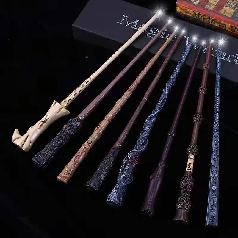 New Harry Potter Incandescente Bacchetta Magica Manubri Malfoy Hermione Voldemort Magica Harried Bacchetta Cosplay Puntelli Regalo