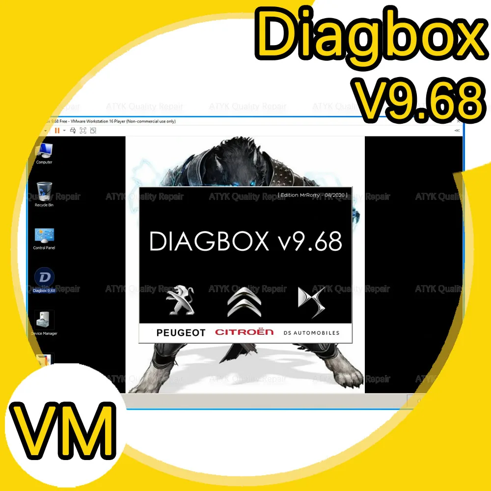 Per Pp2000 Diagbox V9.68 Versione Macchina Virtuale Software Diagnostico Diagbox 9.68 Strumenti Di Ispezione Tuning Auto Riparazione Auto Camion