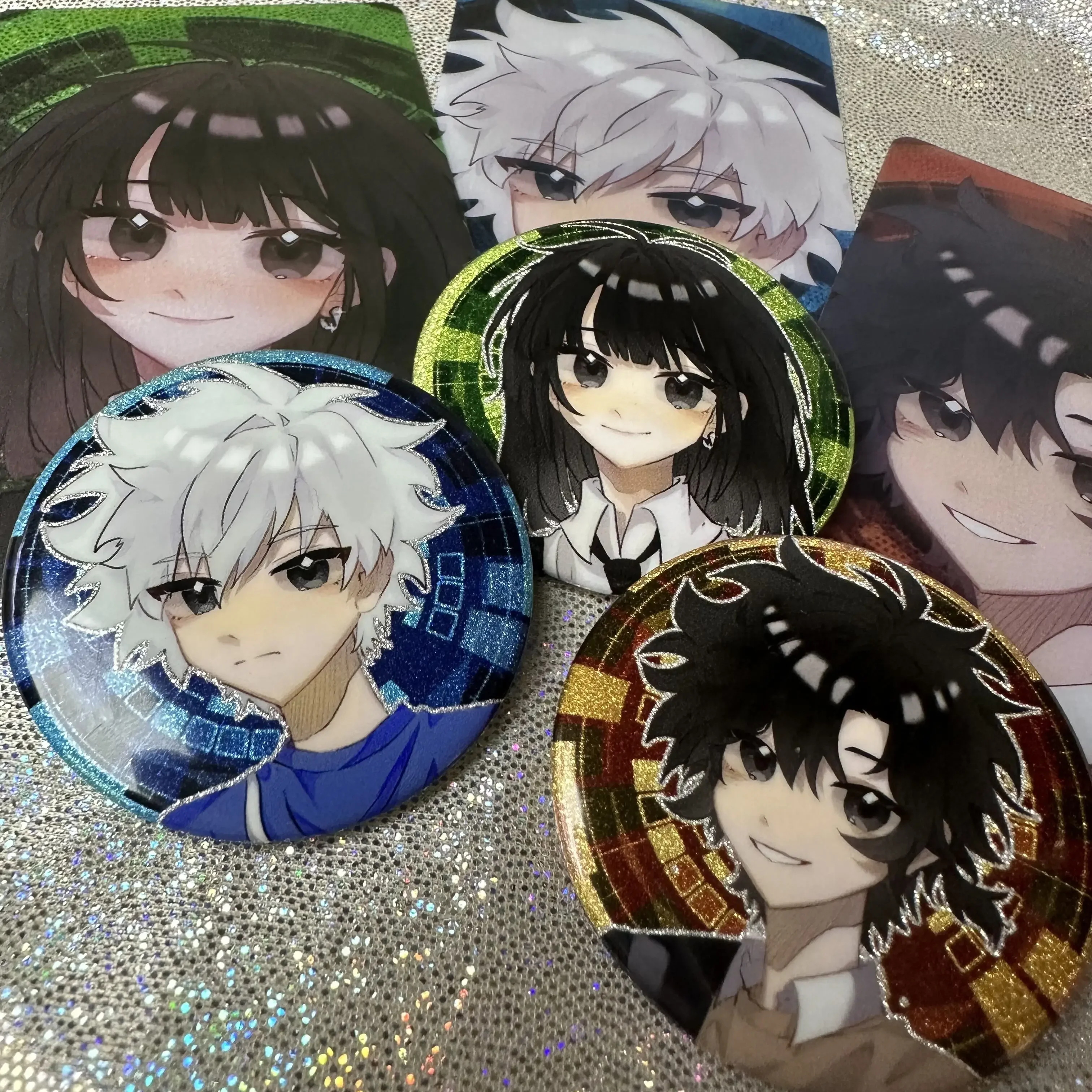 Cartoon Anime Link Click Periferiche Cosplay Regalo Simpatico Souvenir Square Card Badge Spilla Serie Lucas Charles Jo