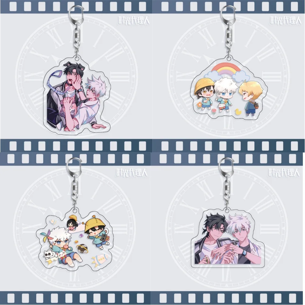 Hot Anime Link Click Q Edition Character Charles Lucas Cosplay Portachiavi In Acrilico Cute Cartoon Keyring Series