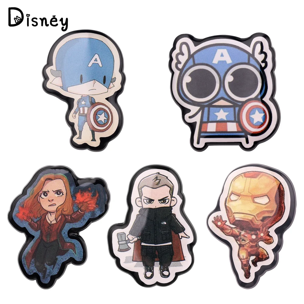 Marvel Superhero Spilla Avengers Captain America Scarlet Witch Badge Spilla Smaltata Decorazione Carina Spilla Accessori Regali