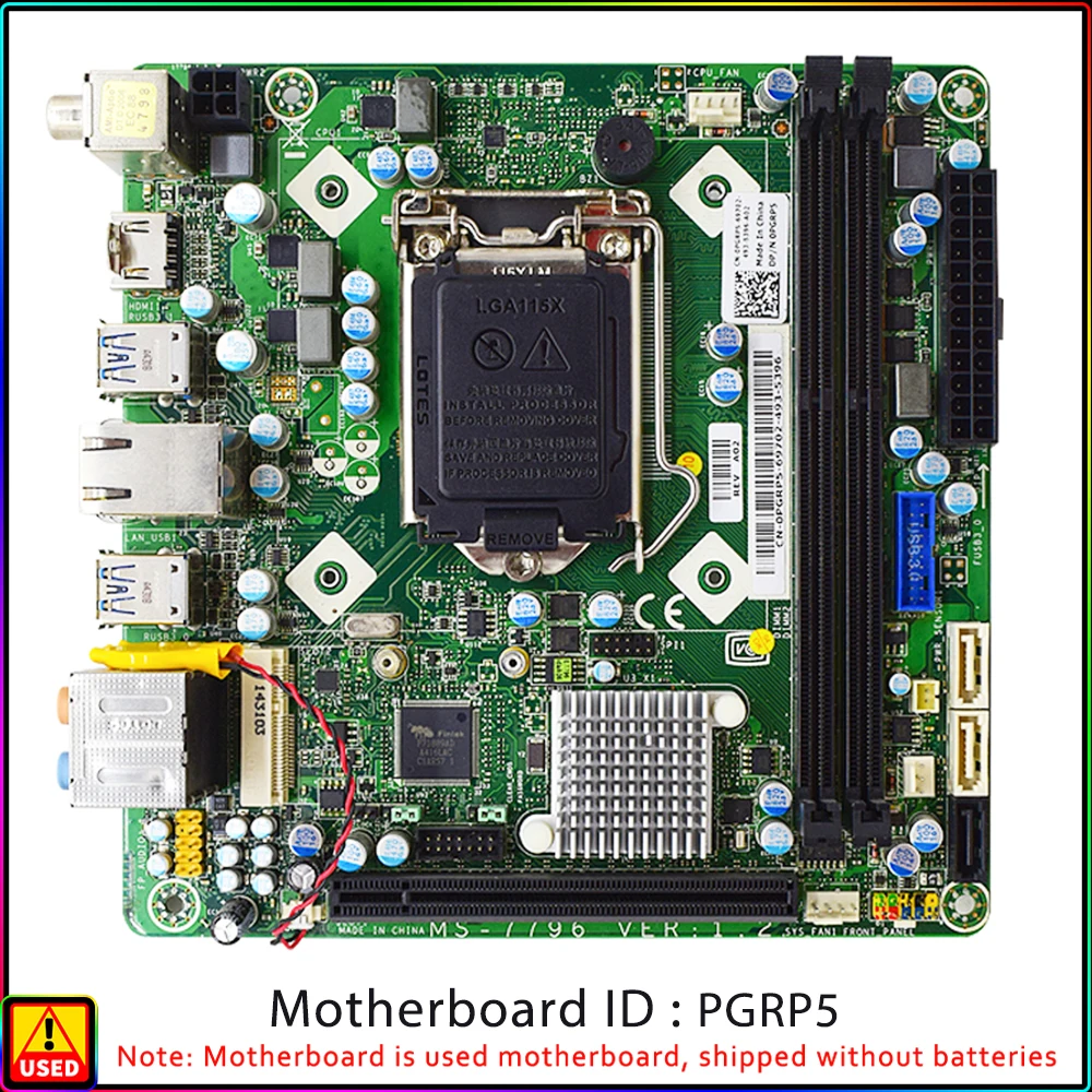 Per Dell Alienware X51 R2 Andromeda H87 Lga 1150 Mini Itx Scheda Madre 0 Pgrp5 Pgrp5