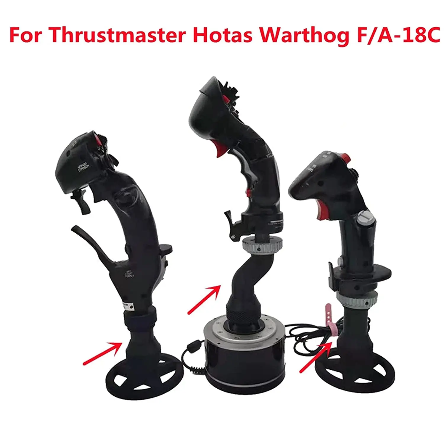 Per Thrustmaster Joystick Hotas Warthog F/A-18C Cougar Barra Di Estensione Della Rotazione Di 360 Gradi Curvo Cambio Dritto Parti Di Gioco Fai Da Te
