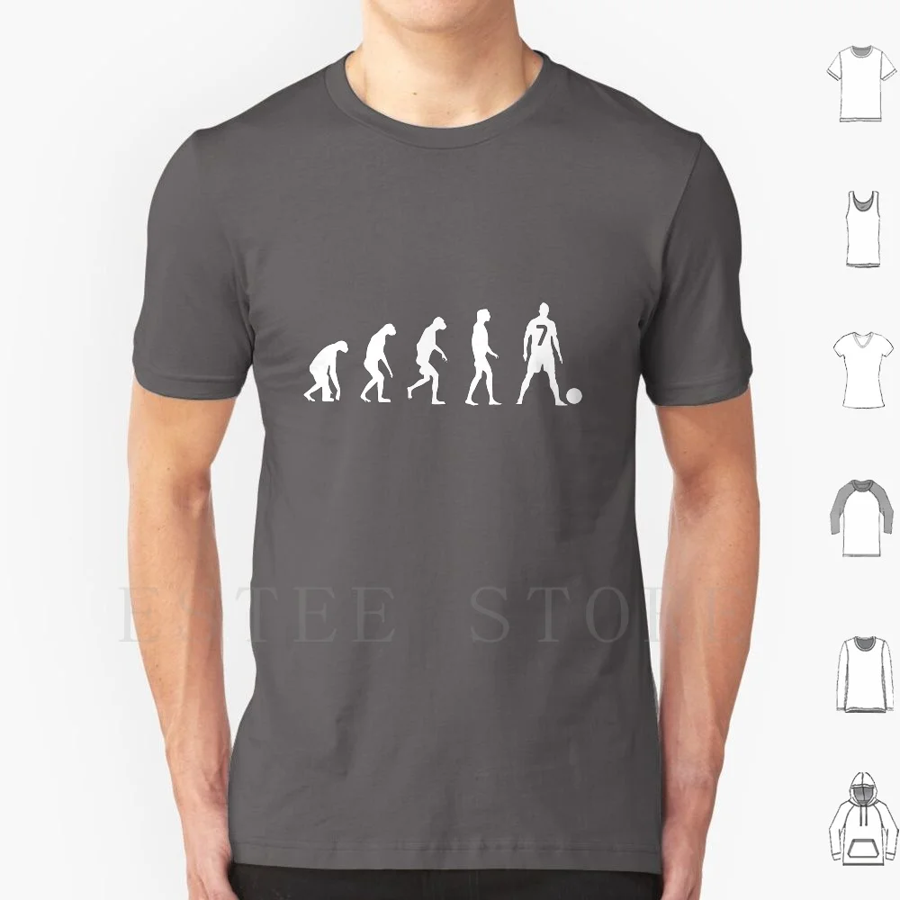 Soccer Evolution T Shirt Fai Da Te Big Size 100% Cotone Ronaldo Soccer Brasil 2014 Soccer Keep Calm And Trust Free Kick Portogallo
