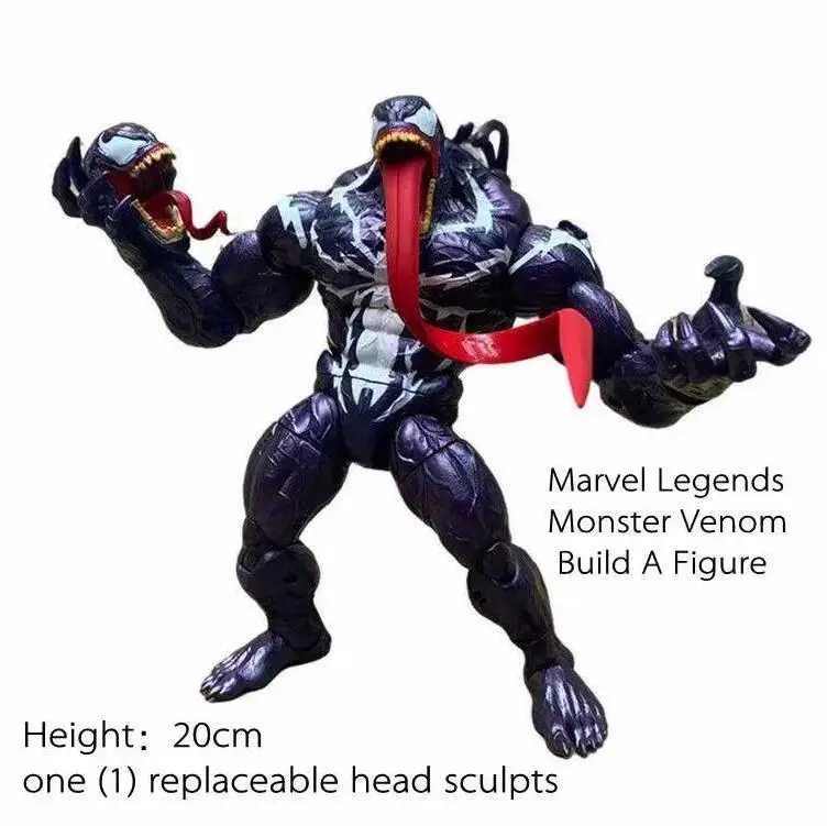 Marvel Venom Con Testa Sostituibile Action Figure Model Toys