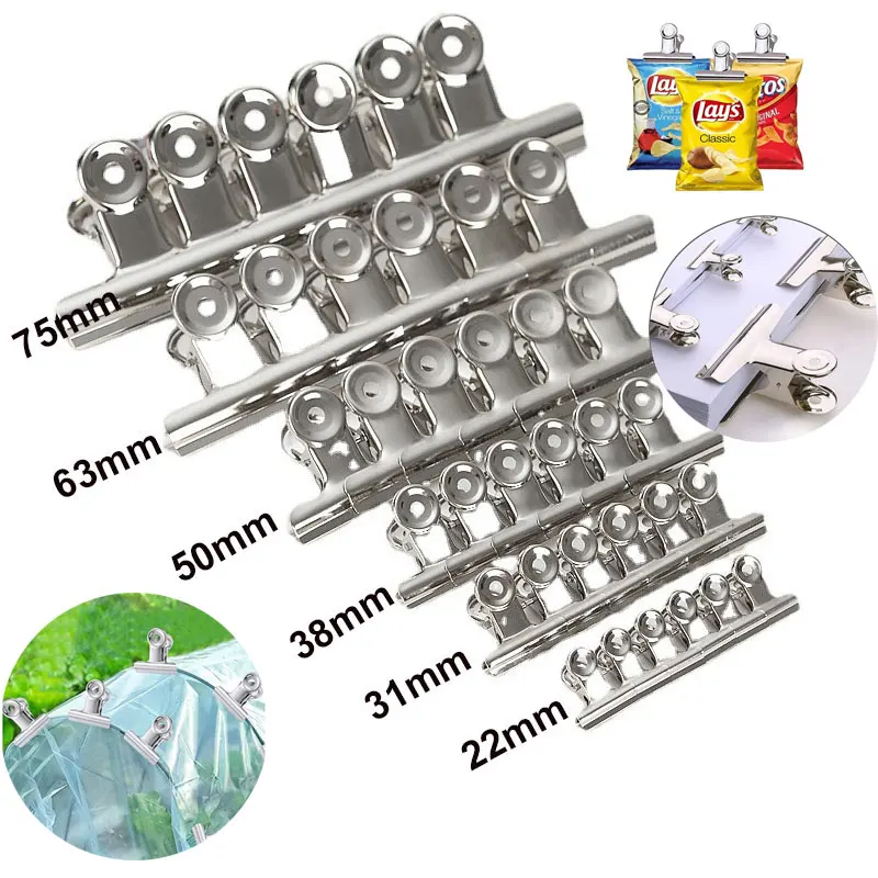 5Pcs Chip Clips Clip Per Sacchetti Clip Per Alimenti Clip Per Bulldog In Acciaio Inossidabile Clip Per Guarnizioni A Tenuta D'Aria Cucina Home Office 