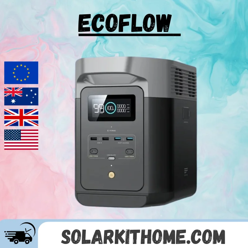 Ecoflow Delta 2 Max 2400W 2048Wh Espandibile 6Kwh Centrale Elettrica Portatile Batteria Lfp Fino A 3000W Generatore Solare Silenzioso